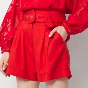 White House Black Market Red Tailored Shorts Women - Size 8